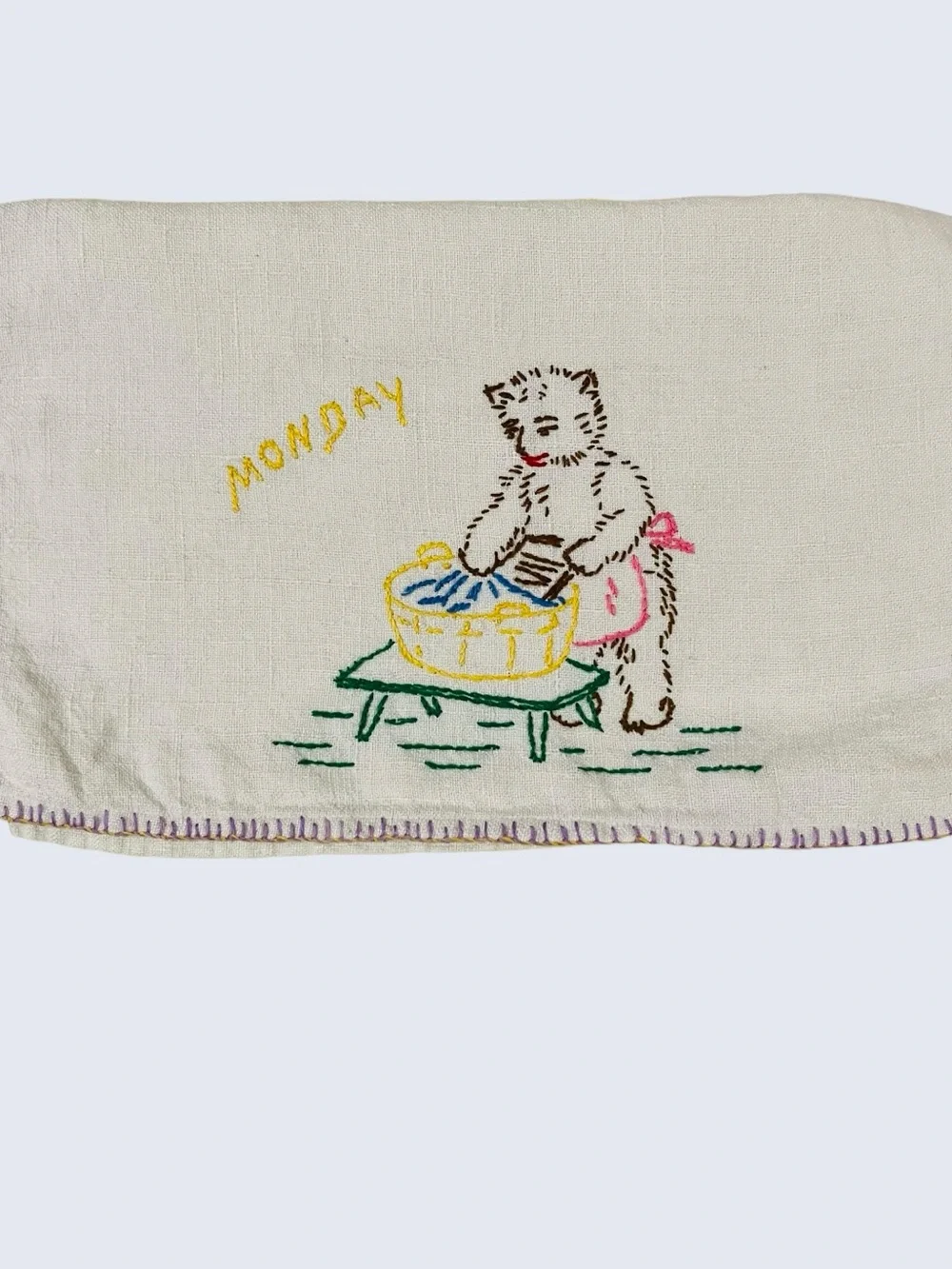 12 Vintage Linen Tea Towels 1940s-70s